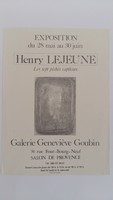 Affiche pour l'exposition <strong><em>Henry Lejeune : Les sept péchés capitaux</em></strong> , à la Galerie Geneviève Goubin (Salon De Provence), du 28 mai au 30 juin.
